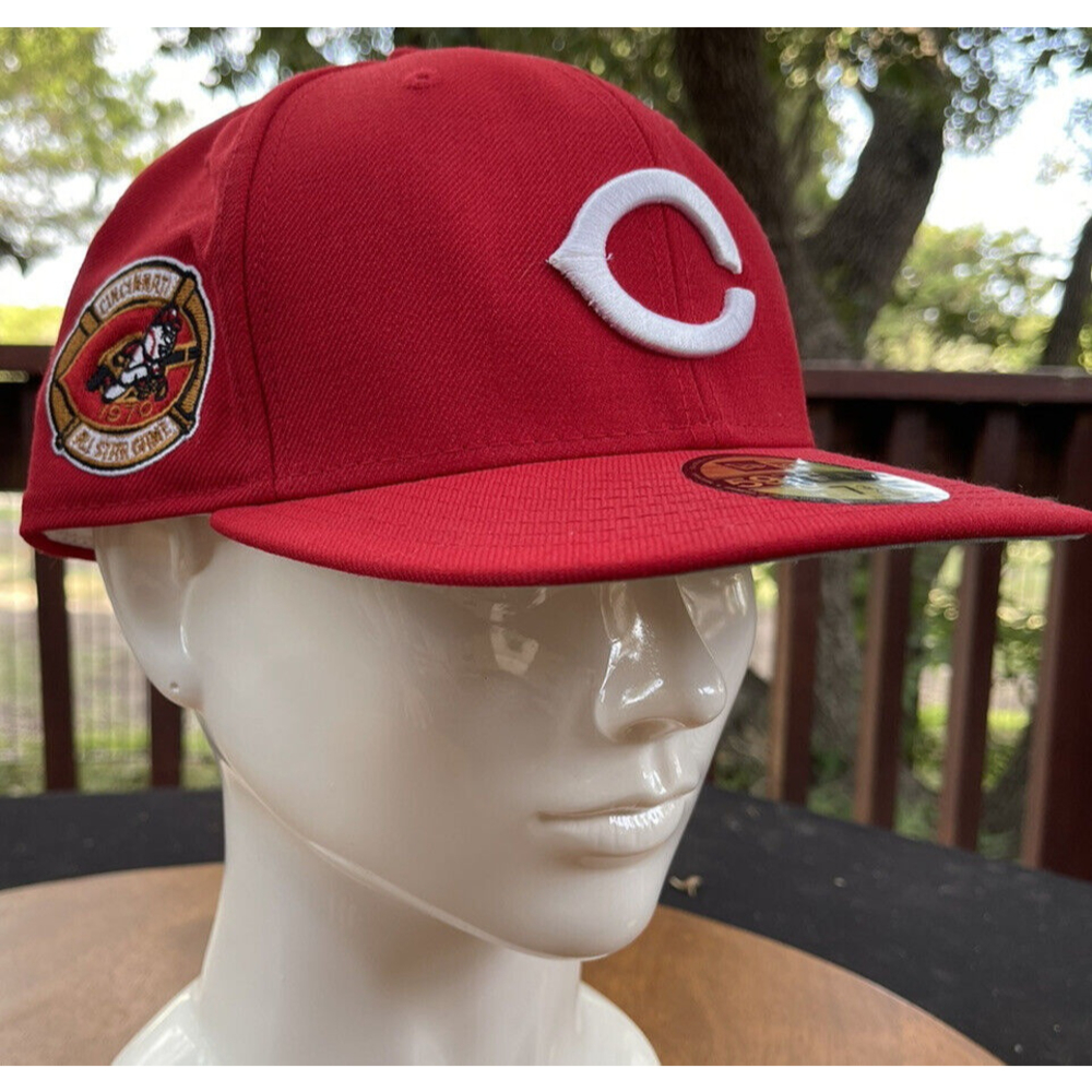 Cincinnati Reds MLB All Star 1970 New Era Fitted Cap Sz 7 3/4